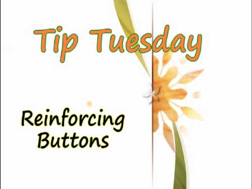 Reinforcing Buttons