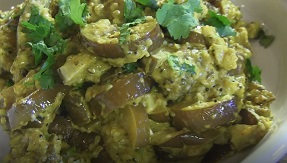 Creamy Japanese Eggplant Subzi